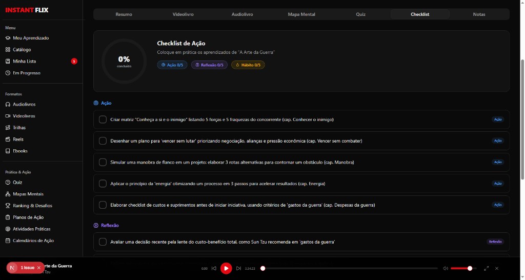 Checklist prático do Instantflix